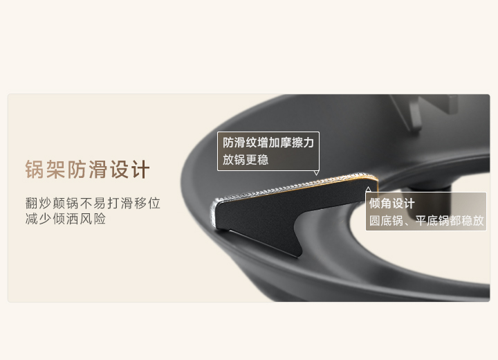 锅架防滑设计